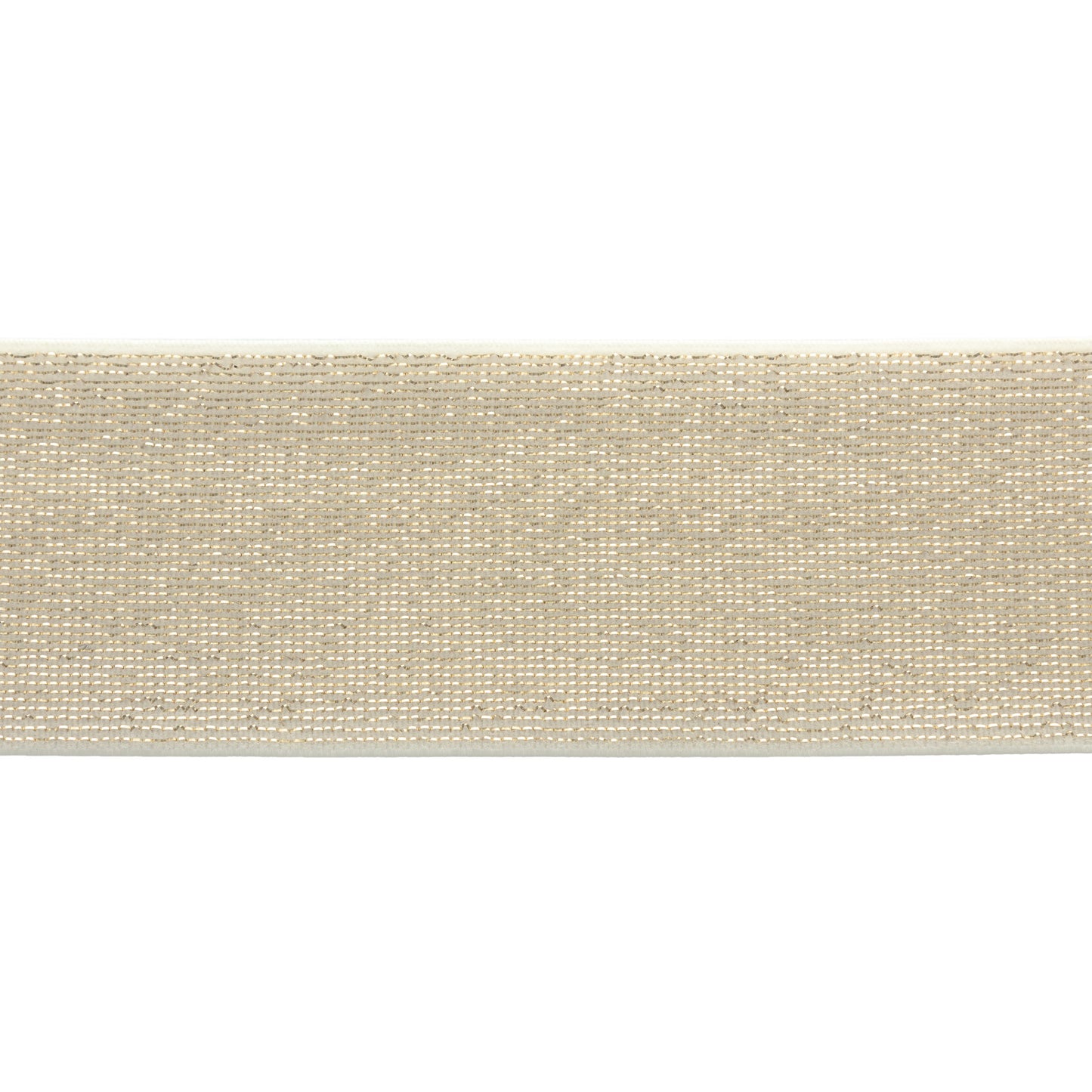 Élastique lurex BLANC doré 40 mm