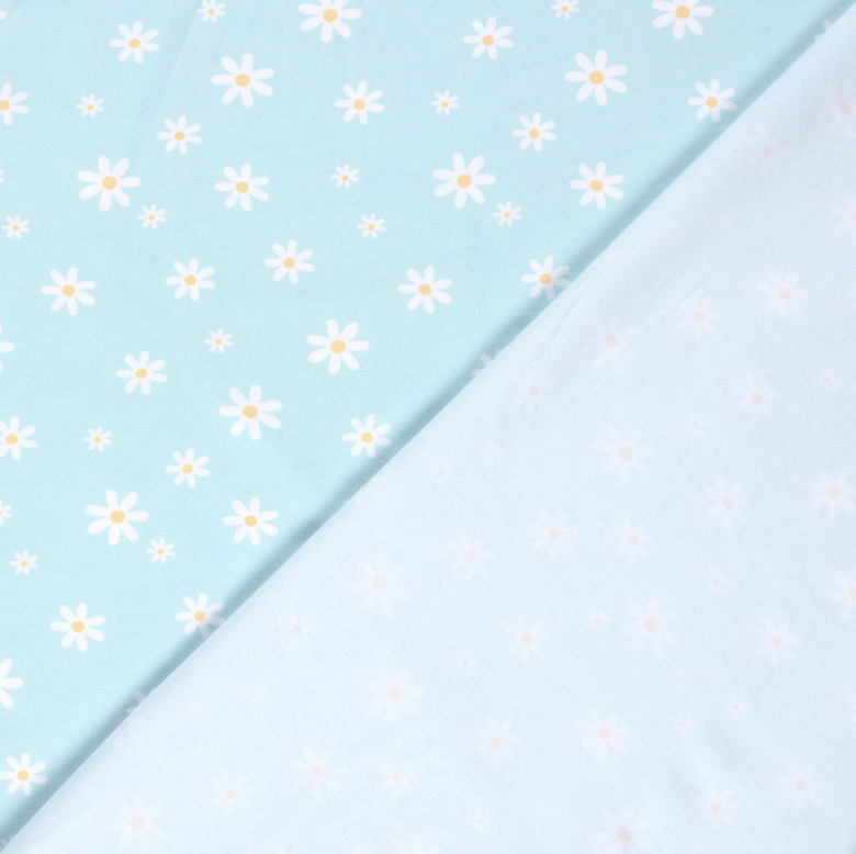 JERSEY COTON MARGUERITE BLEU CIEL