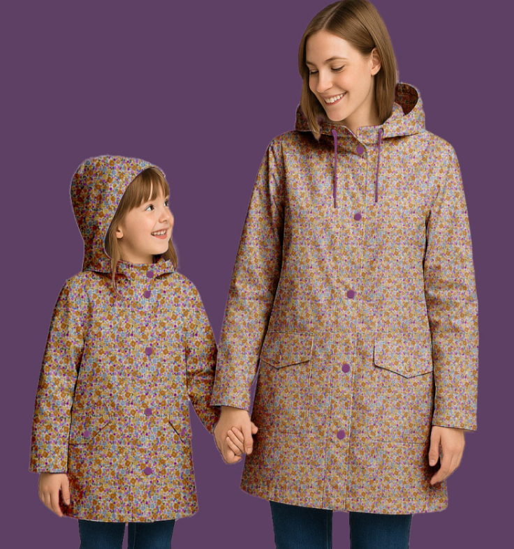 Imperméable MIZET Ecru / Violet