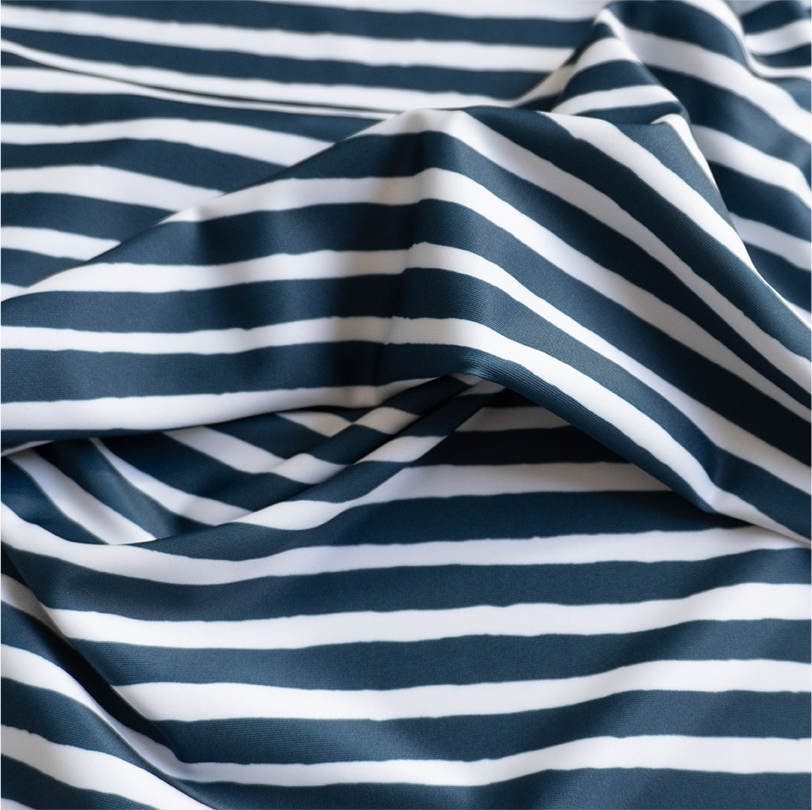 MAILLOT DE BAIN RAYURES BLEU/VERT