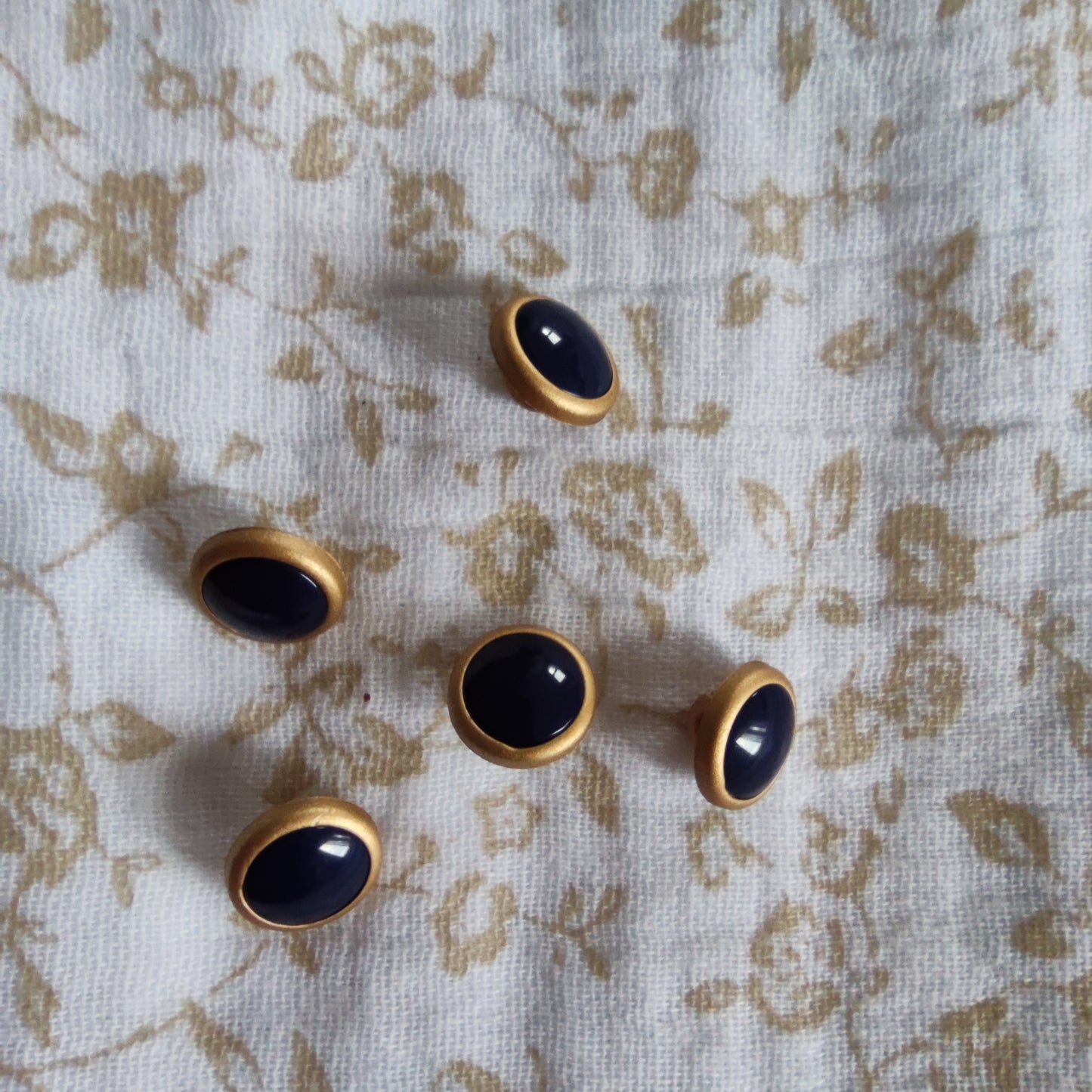 bouton boule bleu marine 10mm