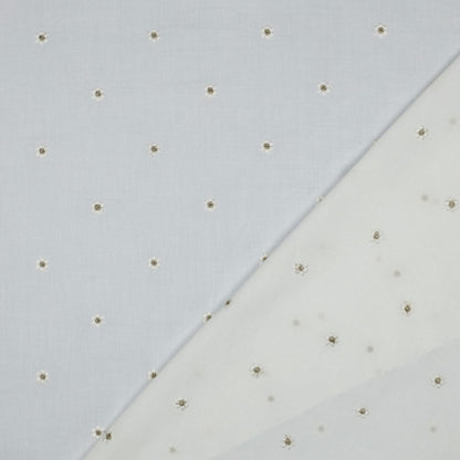 COTON BRODÉ FLEURS DE PRINTEMPS