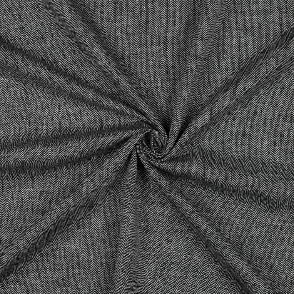 LIN COTON CHEVRONS NOIR