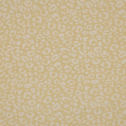 DOUBLE GAZE DE COTON JACQUARD PEAU D’ANIMAL - JAUNE/ÉCRU