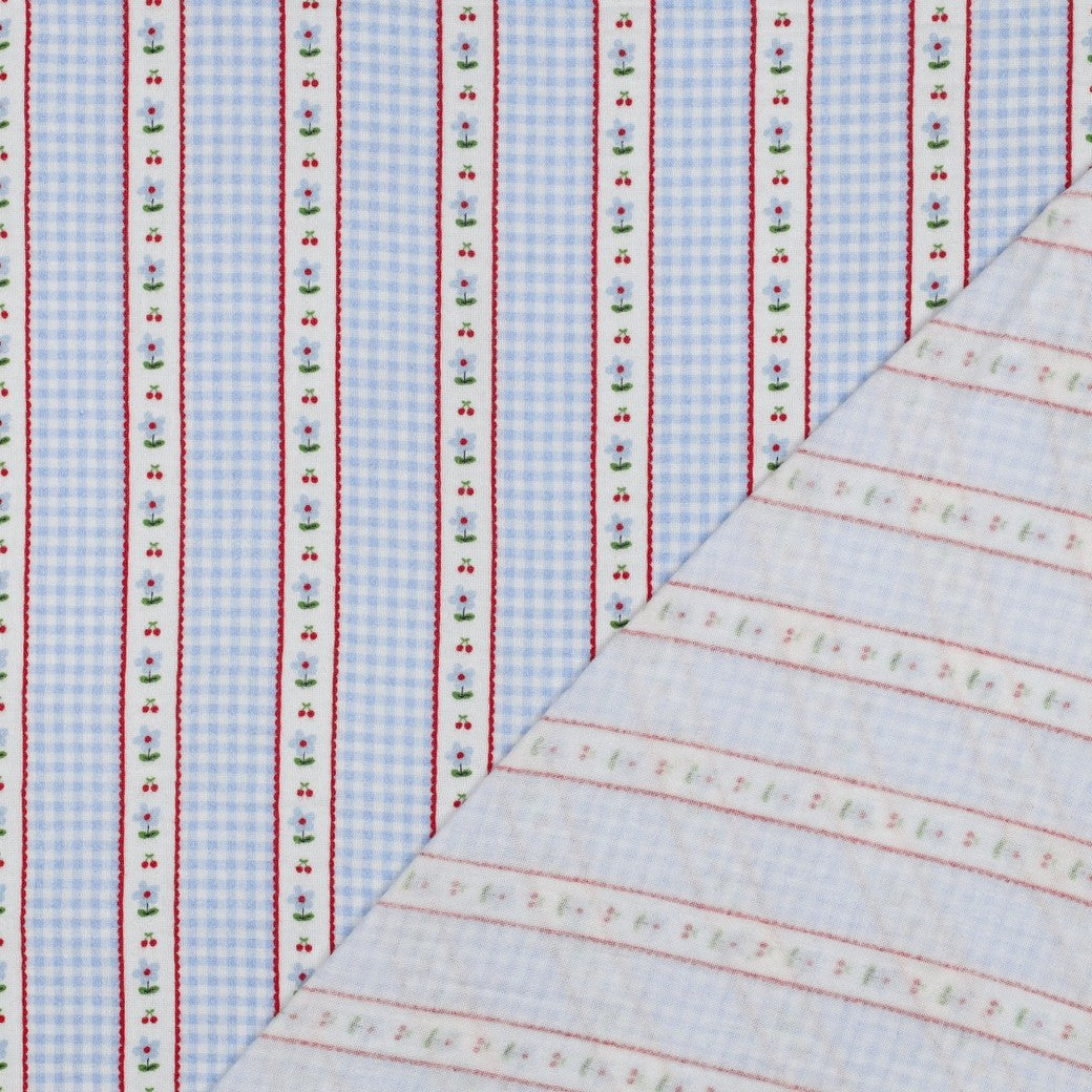 DOUBLE GAZE DE COTON HELENE BLEU BY POPPY