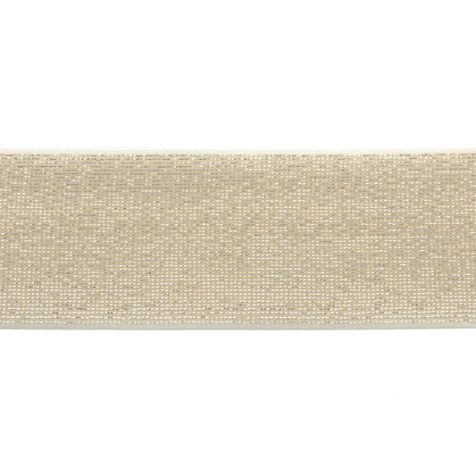 Élastique lurex BLANC doré 40 mm