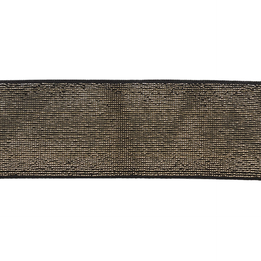 Élastique lurex noir doré 40 mm