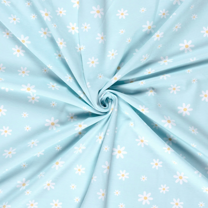 JERSEY COTON MARGUERITE BLEU CIEL