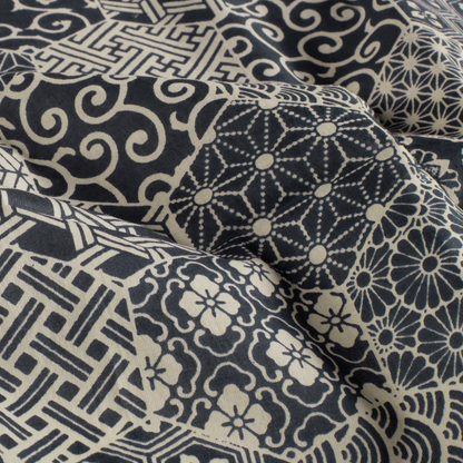 VOILE DE COTON Abstrait Indigo