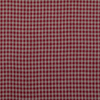 Flanelle tissu Petits Carreaux framboise gris