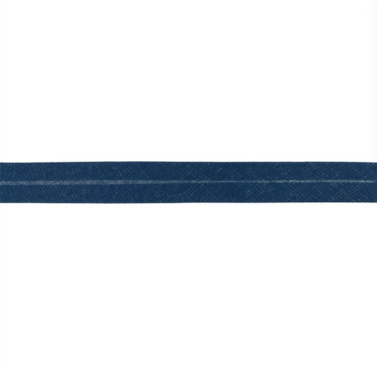 Biais Uni Coton - Bleu foncé
