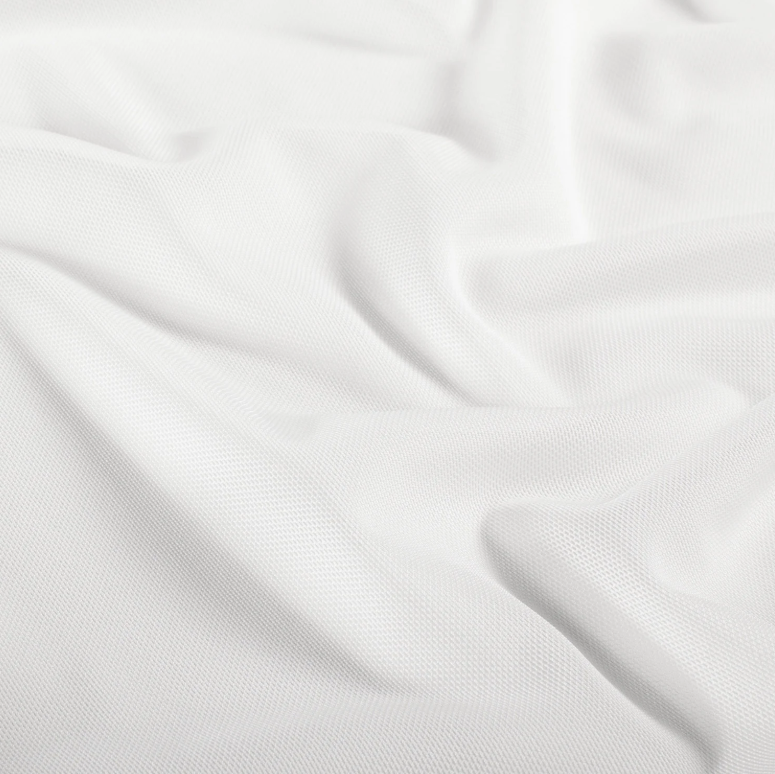 Short de bain doublure extensible dans 4 directions tissu Unicolore blanc