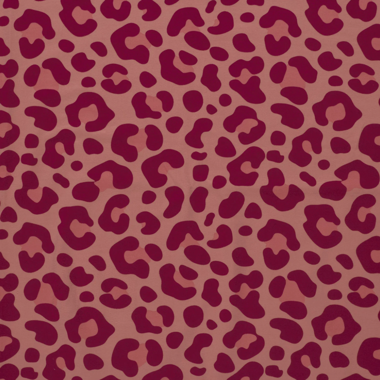 Jersey de Coton tissu imprimé Panther Vieux rose