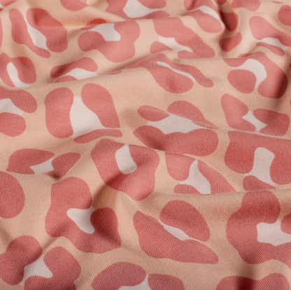 Jersey de Coton tissu imprimé Panther Nude