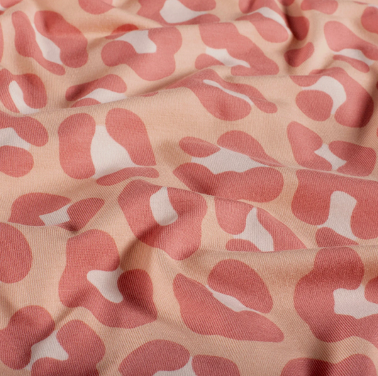 Jersey de Coton tissu imprimé Panther Nude