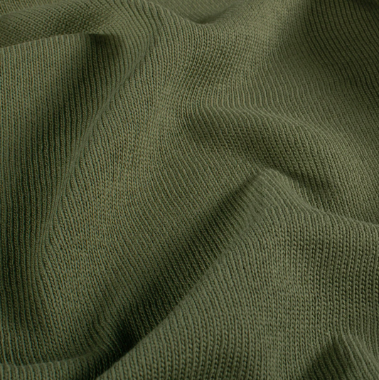 Heavy Knit tissu Unicolore Vert Foret