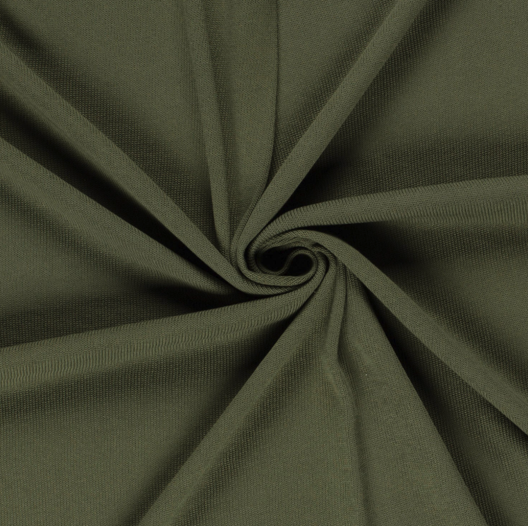 Heavy Knit tissu Unicolore Vert Foret