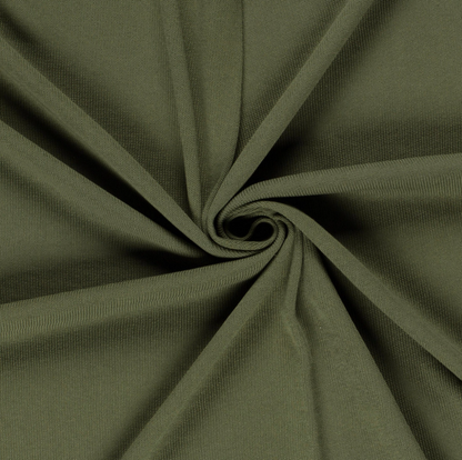 Heavy Knit tissu Unicolore Vert Foret