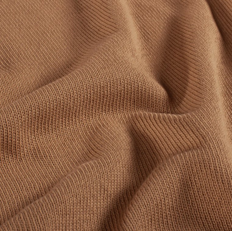 Heavy Knit tissu Unicolore Noix de Muscade