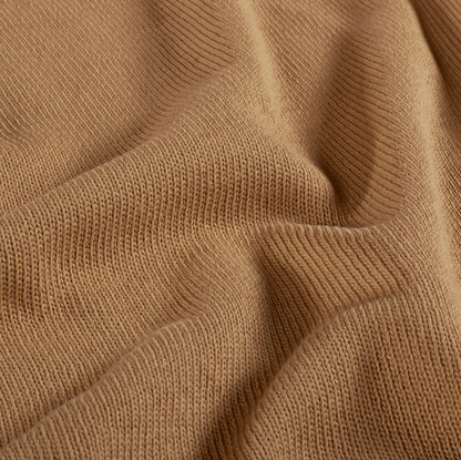 Heavy Knit tissu Unicolore Noix de Muscade