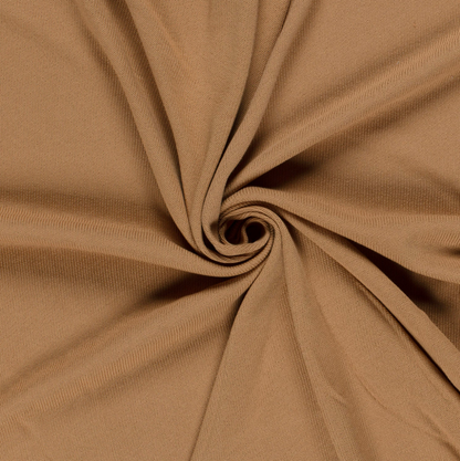 Heavy Knit tissu Unicolore Noix de Muscade