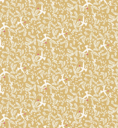 Popeline Imprimée LIPAO Savane / Cyclamen