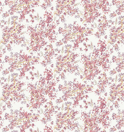 Popeline Imprimée SAICHU Blanc / M.Roses