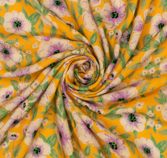 Viscose Imprimée BELLA jaune