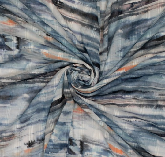 VOILE DE COTON isabelle bleu