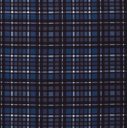 Flanelle tissu imprimé Carreaux Bleu Marine