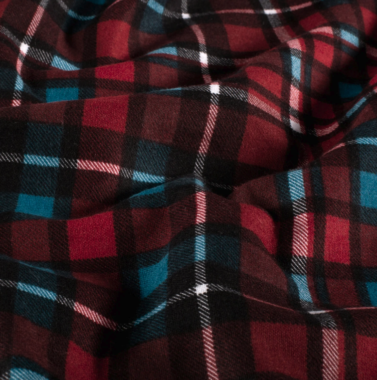 Flanelle tissu imprimé Carreaux Rouge