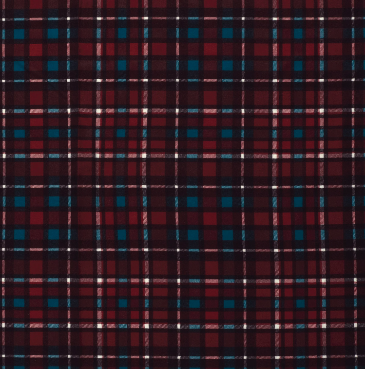 Flanelle tissu imprimé Carreaux Rouge