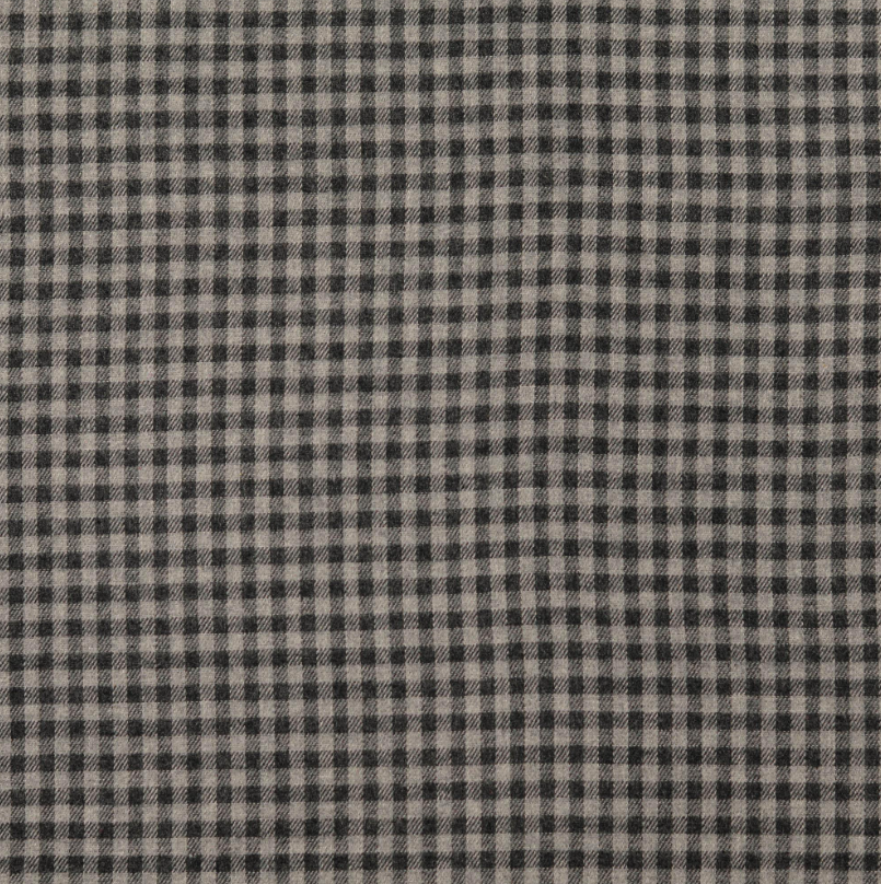 Flanelle tissu Petits Carreaux Gris Gris