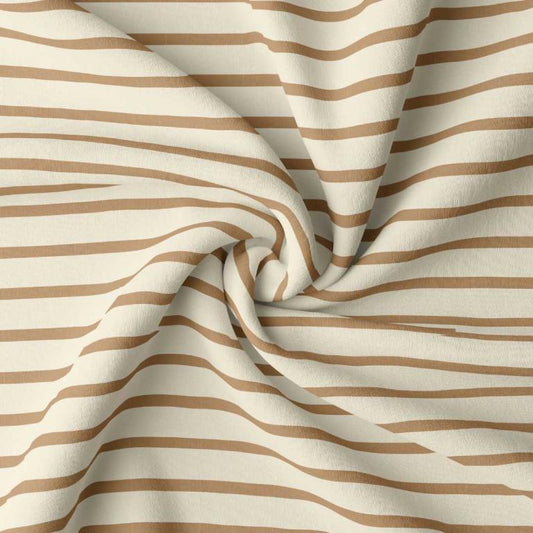 JERSEY  DE COTON MARINIÈRE ÉCRU/CAMEL