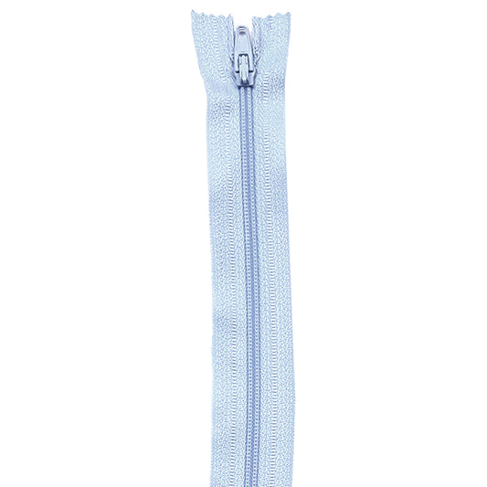 Fermeture éclair bleu clair 40 cm non séparable