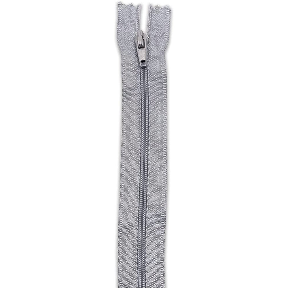 Fermeture éclair gris 40 cm non séparable