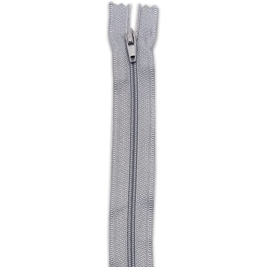 Fermeture éclair gris 40 cm non séparable